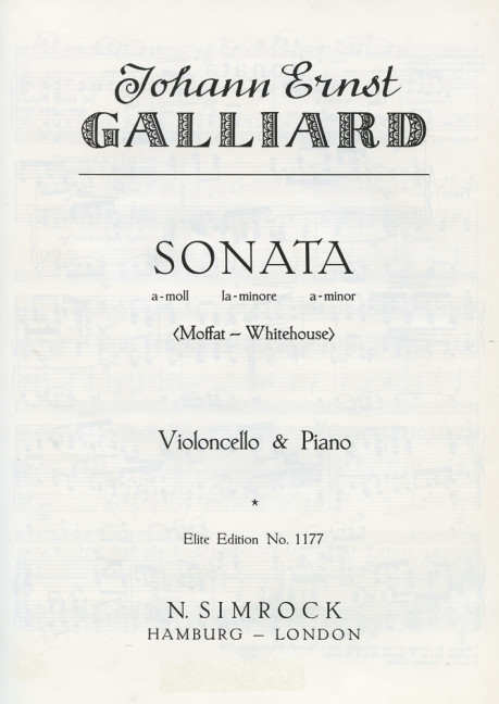 Sonata a minor  for cello and piano  