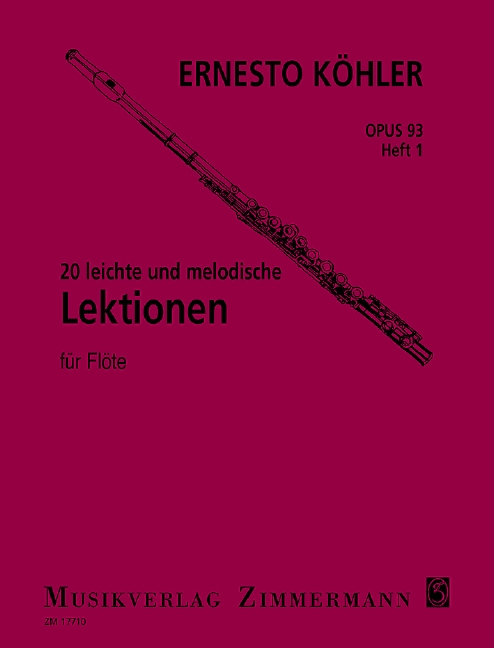 20 leichte und melodische Lektionen  op.93 Band 1 für Flöte  