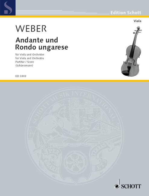 Andante und Rondo ungarese  für Viola und Orchester  Partitur