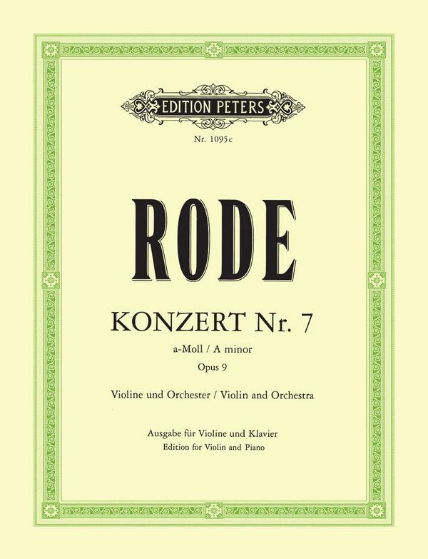 Konzert a-Moll Nr.7 für Violine und Orchester  für Violine und Klavier  