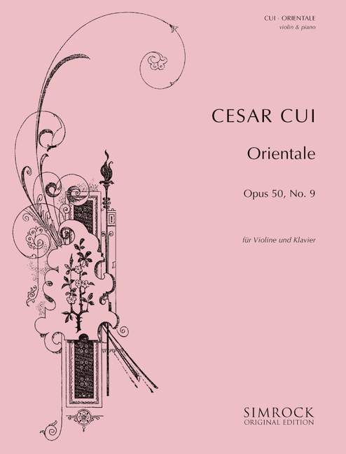 Orientale op..50,9  für Violine und Klavier  
