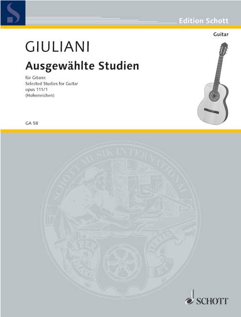 Ausgewählte Studien op.111 Band 1  für Gitarre  