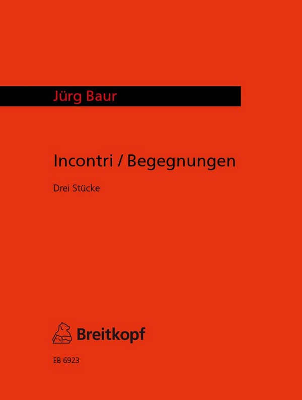 Incontri - 3 Stücke  für Altblockflöte und Klavier  