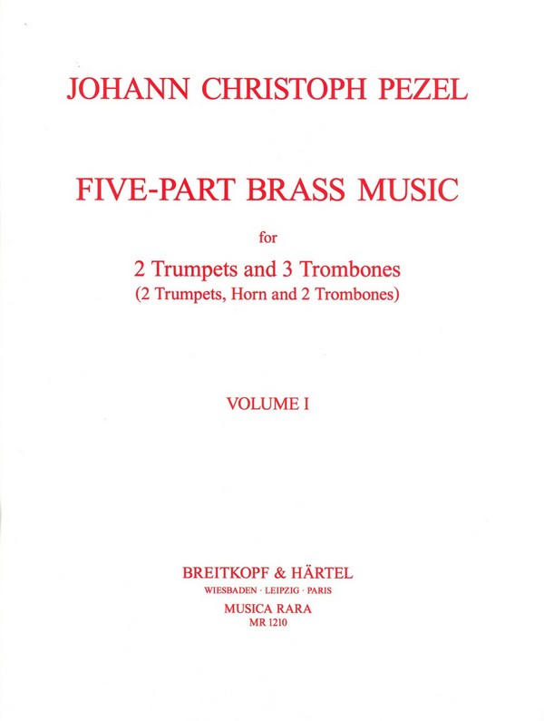 Fünfstimmig blasende Musik Band 1  für 2 Trompeten und 3 Posaunen  Partitur und Stimmen