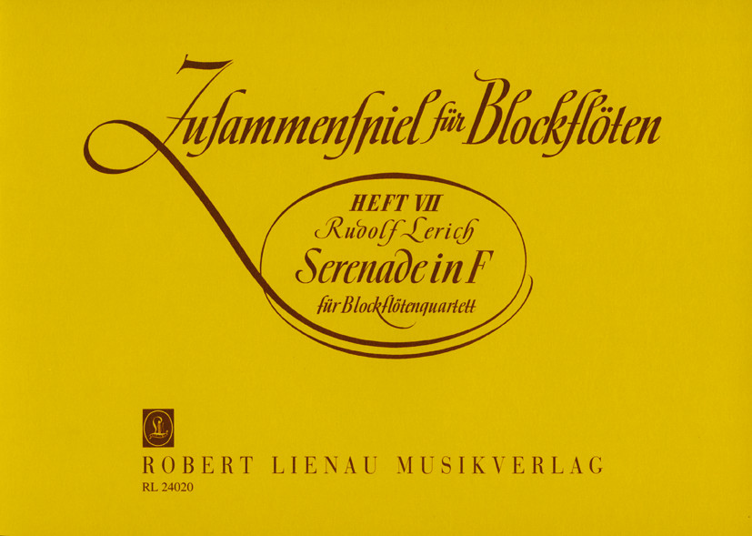 Serenade in F  Für Blockflöten-Quartett  Partitur