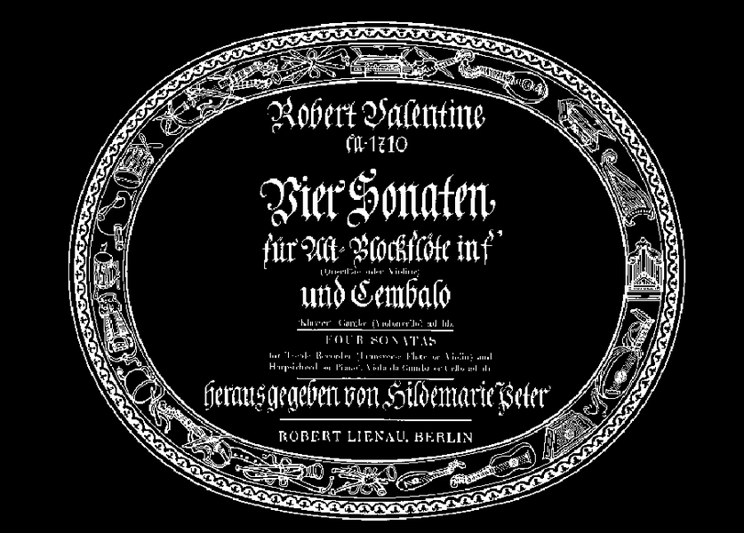 4 Sonaten  für Altblockflöte und Bc  
