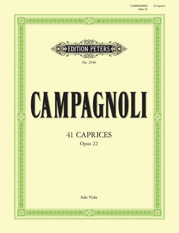 41 Capricen op.22  für Viola  