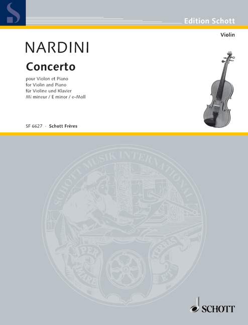 Concerto en mi mineur pour violon  et instruments à cordes pour violon  et piano