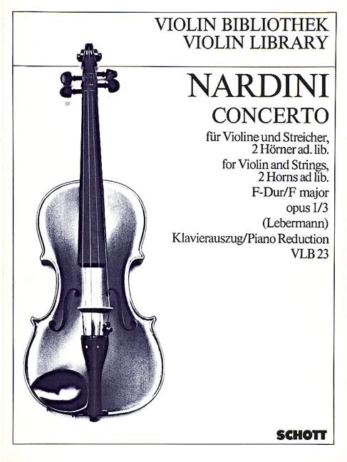 Konzert F-Dur op.1,3  für Violine und Klavier  