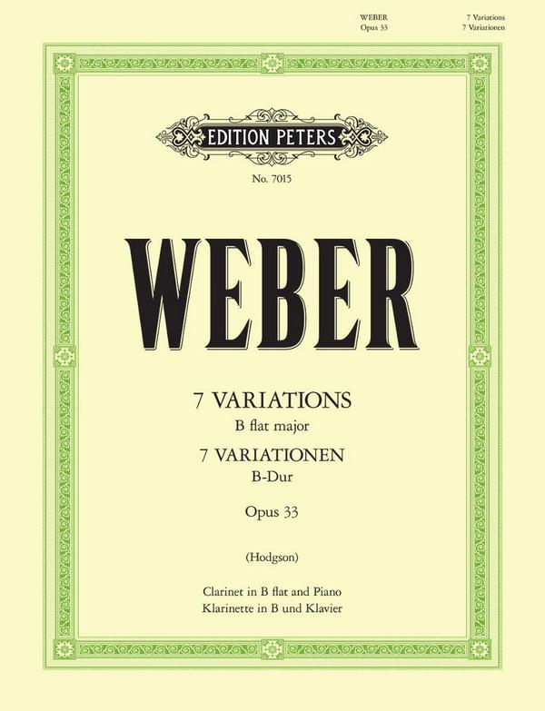 7 Variations Bb major op.33  for clarinet and piano  