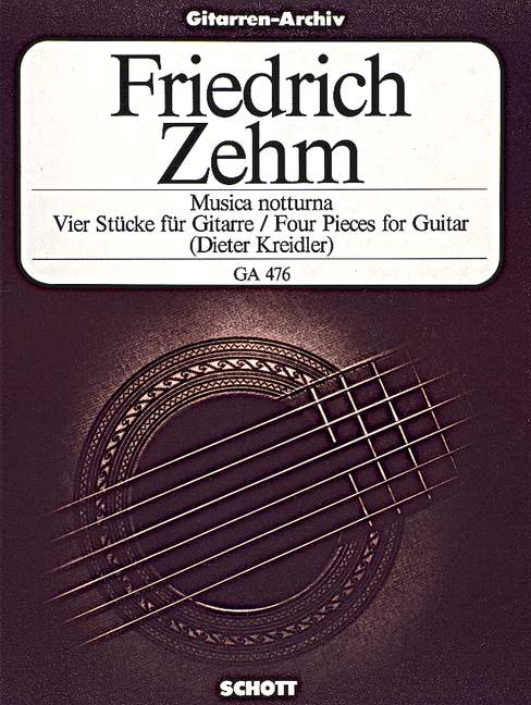 Musica notturna - 4 Stücke  für Gitarre  Kreidler, Dieter, ed