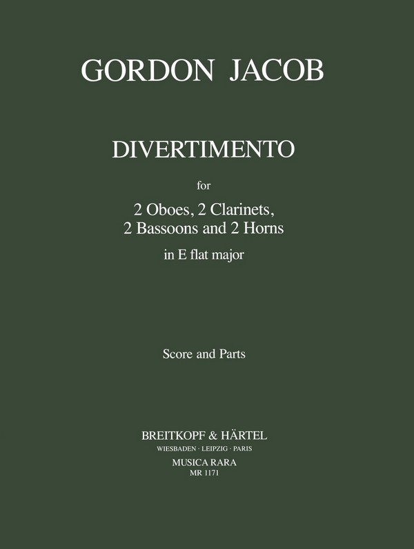 Divertimento E flat  for wind octet  score and parts
