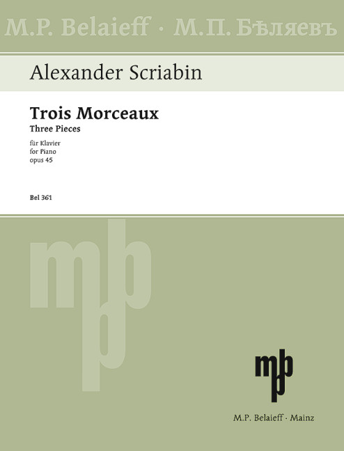3 Morceaux op.45 für Klavier  für Klavier  