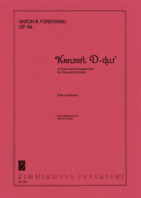 Konzert D-Dur op.84  für Flöte und Orchester  für Flöte und Klavier