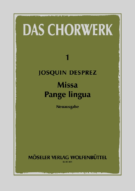 Missa pange lingua  für gem Chor a cappella  Partitur