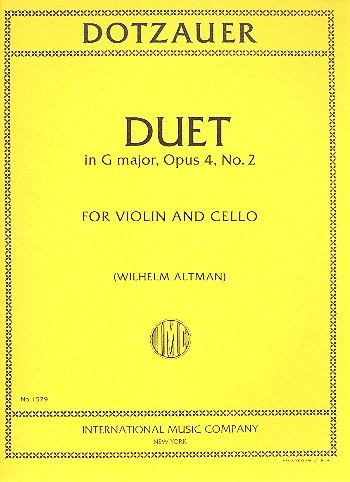 Duet G major op.4,2  for violin and cello  ALTMANN, ED