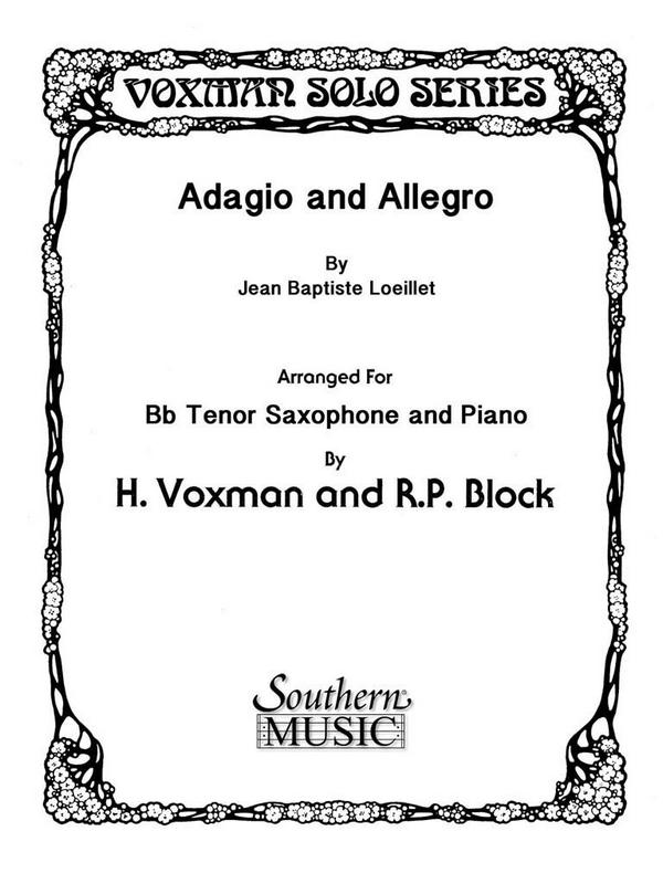 Adagio and Allegro for tenor  saxophone and piano  