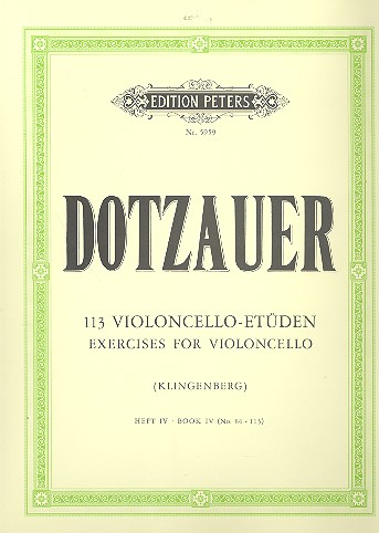 113 Etüden Band 4 (Nr.86-113)  für Violoncello  