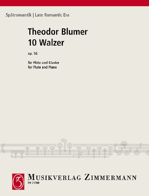 10 Walzer op.56  für Flöte und Klavier  Spätromantik