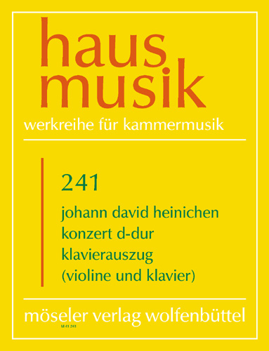 Konzert D-Dur  für Violine und Orchester  Klavierauszug für Violine und Klavier
