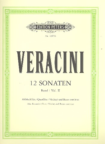 12 Sonaten Band 2 (Nr.4-6)  für Blockflöte (Flöte, Violine) und Bc  