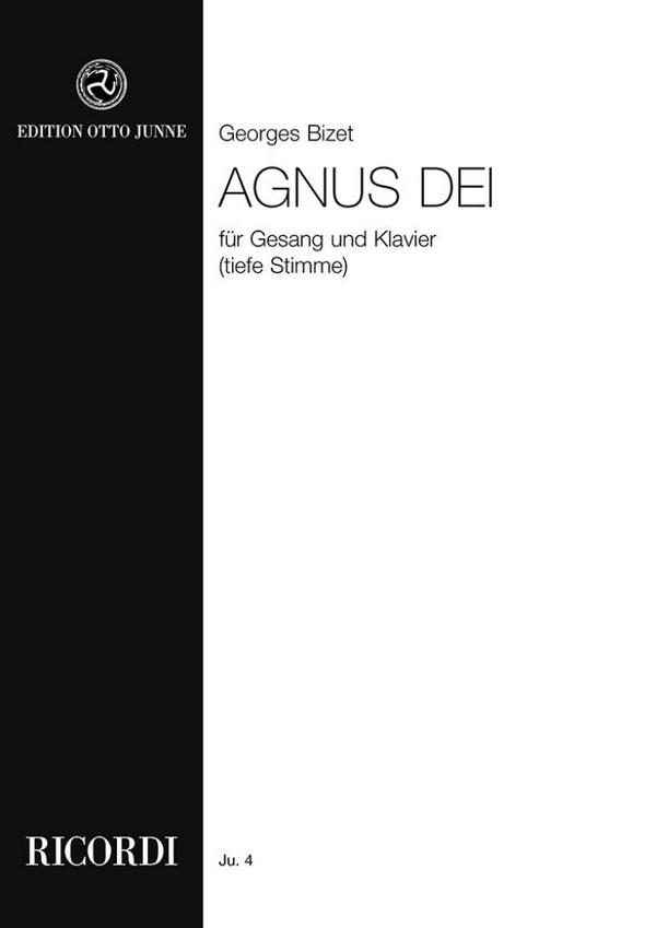 Agnus Dei D-Dur  für tiefe Singstimme und Klavier  