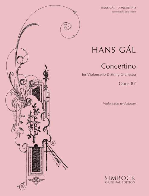 Concertino op.87  für Violoncello und Orchester  für Violoncello und Klavier