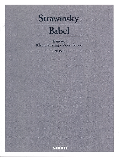 Babel  für Erzähler, Männerchor (TTBB) und Orchester  Klavierauszug