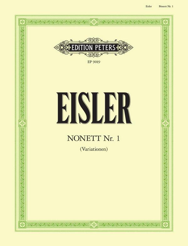 Nonett Nr.1 Variationen  für Flöte, Klarinette, Fagott, Horn, 2 Violinen, Viola, Violoncello, K  Partitur und Stimmen
