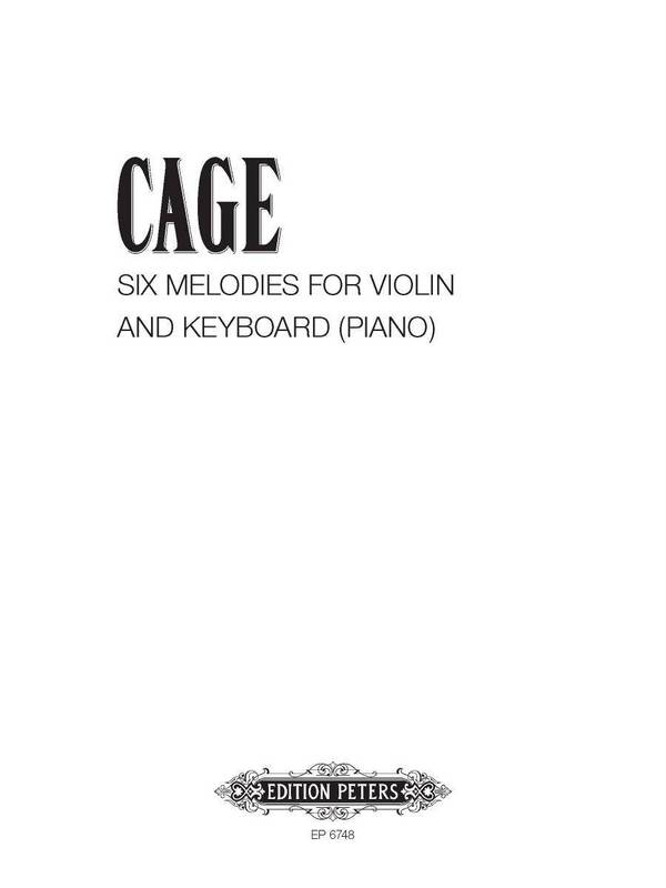 6 Melodies (1950)  for violin and keyboard  2 Spielpartituren