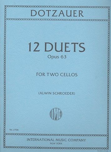 12 Duets op.63  for 2 violoncellos  score