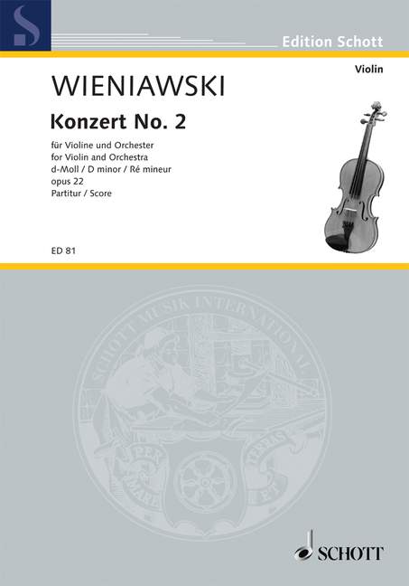 Konzert d-Moll Nr.2 op.22  für Violine und Orchester  Partitur