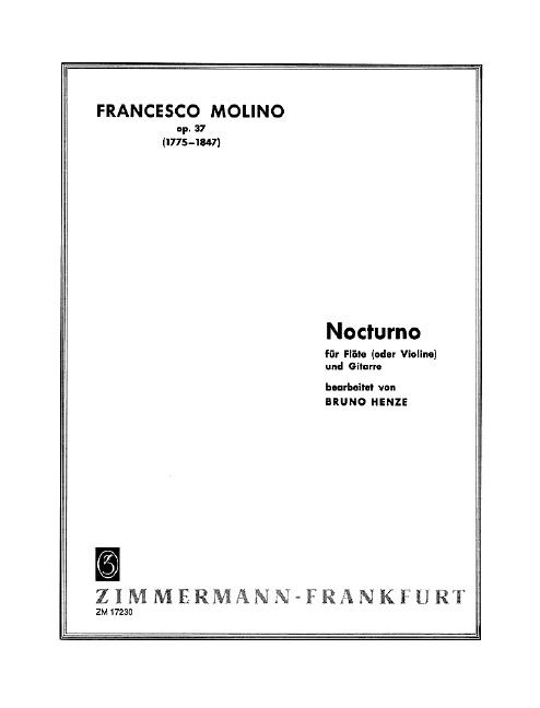 Nocturno op.37  für Flöte und Gitarre  Spielpartitur