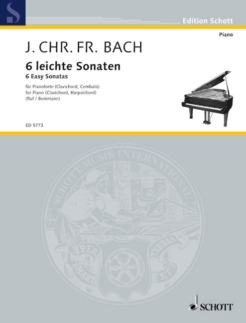 Sechs leichte Sonaten  für Klavier (Clavichord, Cembalo)  