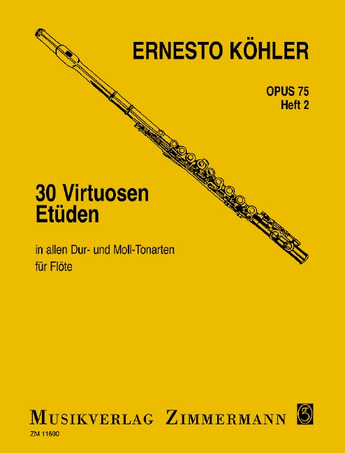 30 Virtuosen-Etüden in allen Dur- und Moll-Tonarten op.75 Band 2  für Flöte  