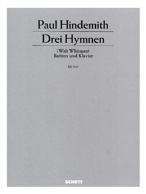 3 Hymnen von Walt Whitman op.14  für Bariton und Klavier  