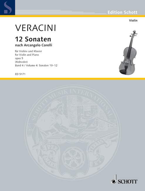 12 Sonaten Band 4 (Nr.10-12)  für Violine und Bc  Stimmen