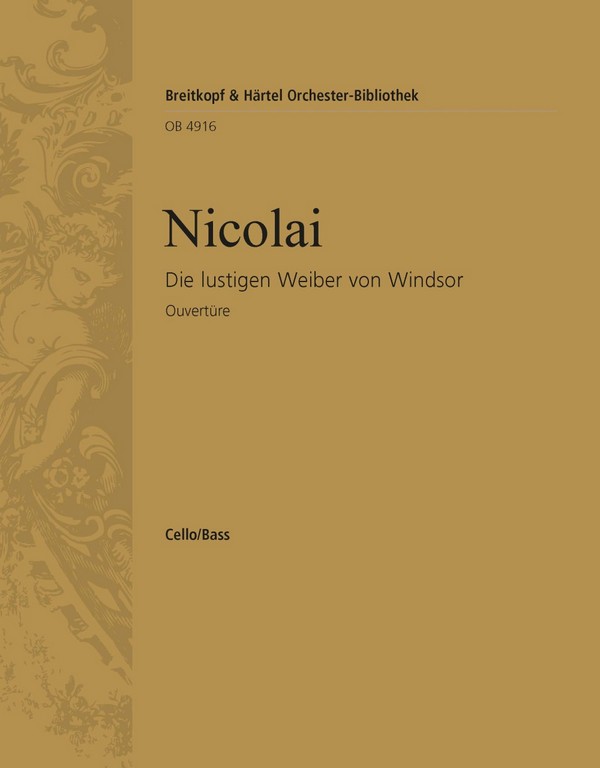 Die lustigen Weiber von Windsor - Ouvertüre  für Orchester  Violoncello / Kontrabass
