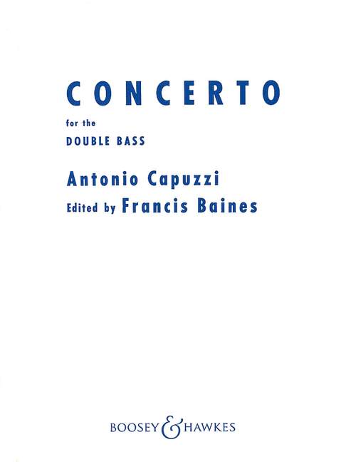 Concerto in F  für Kontrabass und Orchester  Klavierauszug mit Solostimme