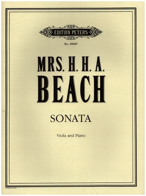 Sonate op.34 (1896)  für Viola und Klavier  HANNAY, ROGER, ED