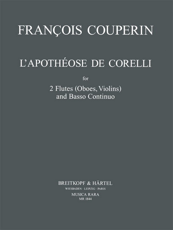 L'Apothéose de Corelli  for 2 flutes (oboes, violins) and bc  Stimmen