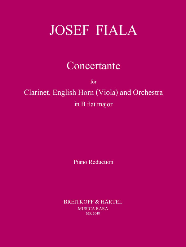 Concertante in B  für Klarinette, Englischhorn (Viola) und Orchester  Klavierauszug
