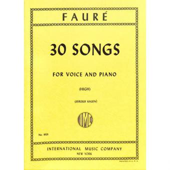 30 Songs  for high voice and piano (fr/en)  