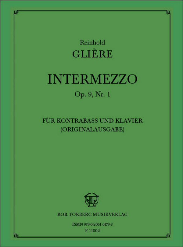 Intermezzo op.9,1 für Kontrabass und  Klavier  