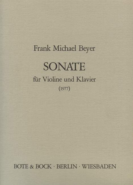 Sonate (1977)  für Violine und Klavier  Partitur und 1 Stimme