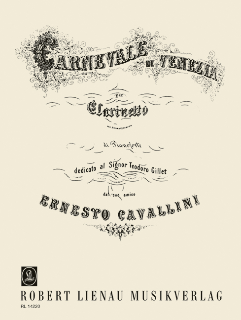 Carnevale di Venezia  für Klarinette und Klavier  