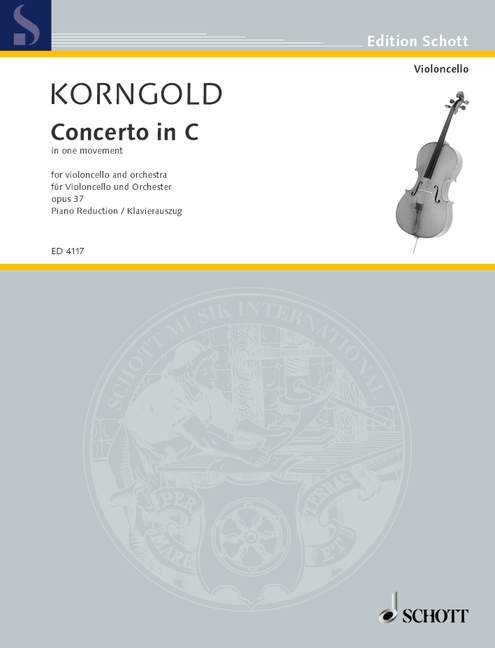 Concerto in C op. 37  für Violoncello und Orchester  Klavierauszug mit Solostimme