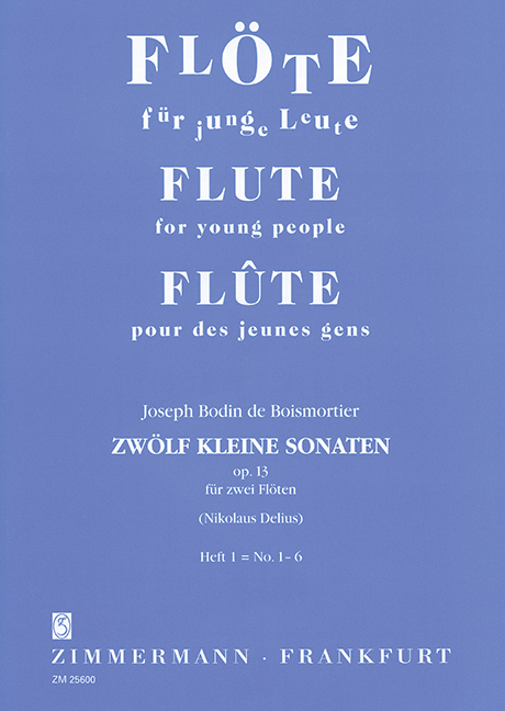 12 kleine Sonaten op.13 Band 1  (Nr.1-6) für 2 Flöten  Spielpartitur