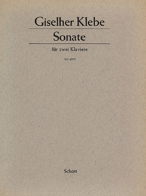 Sonate op. 4  für 2 Klaviere 4-händig  2 Exemplare zur Aufführung benötigt