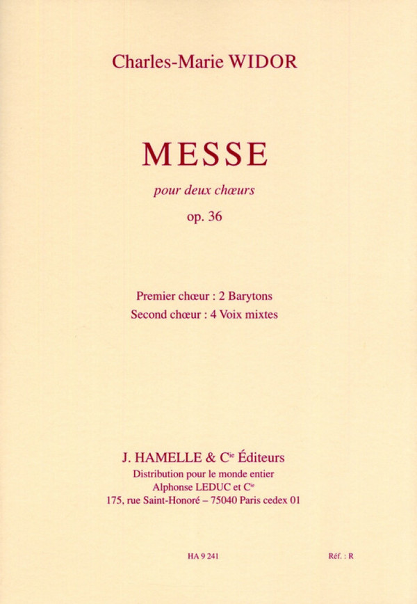 Messe op.36  pour 2 choeurs et 2 orgues  partition